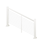 Impression Rail Express Stair Horizontal Cable Railing Section 6 ft. Kit 36 in. / 42 in. White