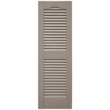 12 in. x 39 in. Open Louver Shutter Cathedral Top Clay #008