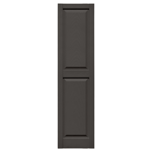 14-3/4 in. x 59 in. Raised Panel Shutter Tuxedo Grey #018