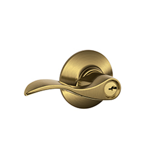F51A Entry Accent Lever 609 Antique Brass - Box Pack