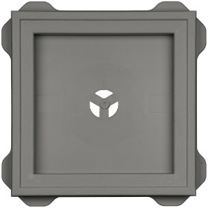 Recessed Square Mount Block Charcoal Gray 215