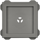 Recessed Square Mount Block Charcoal Gray 215