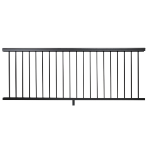 36 in. x 8 ft. Impression Rail Express Level Universal Aluminum Rail Panel Black AZTIX36UNLP8B