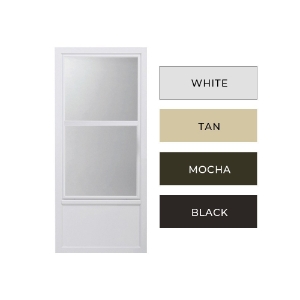 120 Series 3/4-Lite Self-Storing Storm Door 36 in. x 80 in. Black