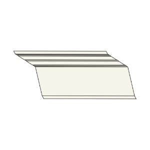 2 in. x 10 ft. Aluminum Gutter Apron Eggshell 503