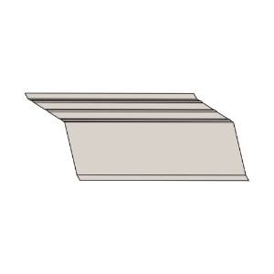 2 in. x 10 ft. Aluminum Gutter Apron Herringbone 819