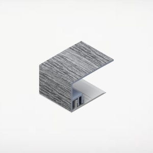 2 pc 2 in. Alum/PVC Quick Click Soffit J-Trim 12 ft. Barnboard Grey