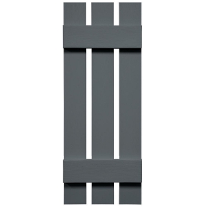 12 in. x 31 in. Board Batten 3-Board Shutter Storm Cloud 419