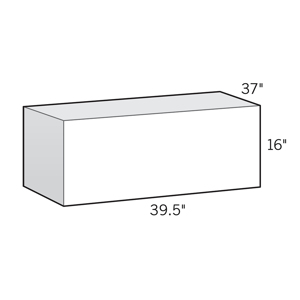 Wilmington 16 in. x 37 in. x 39-1/2 in.  Hearth Extension