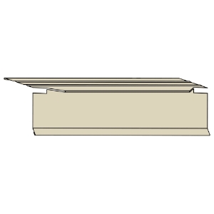 1-1/2 in. x 12 ft. Aluminum T-Style Roof Edge Desert Tan