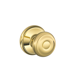 F10 Passage Georgian Knob 605 Bright Brass - Box Pack