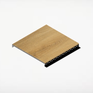 Quick Click Shadowline Hidden Vent Soffit 6 in. x 20 ft. Sunbleached Oak