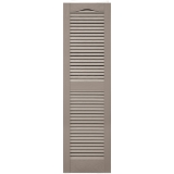 14-1/2 in. x 43 in. Open Louver Shutter Cathedral Top Clay #008