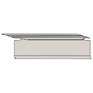 1-1/2 in. x 12 ft. Aluminum T-Style Roof Edge Herringbone