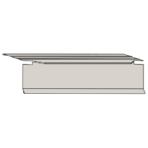 1-1/2 in. x 12 ft. Aluminum T-Style Roof Edge Herringbone 819