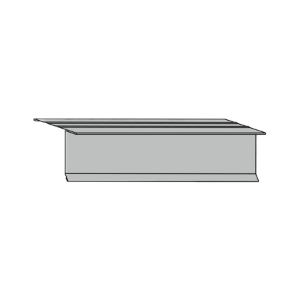 1-1/2 in. x 10 ft. Aluminum T-Style Non-Notched Drip Edge Pewter 805