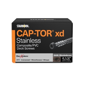 10 x 2-1/2 in. Stainless Steel Screws Chocolate #71 (Sandbar,Ironwood,Khaya) 30 sq. ft.