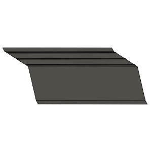 2 in. x 10 ft. Steel Gutter Apron Terratone 26 Gauge 511