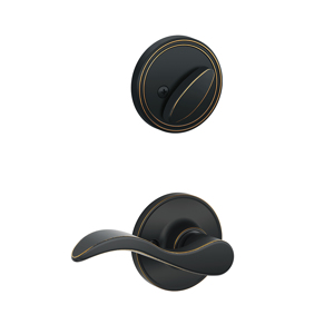 JH59 Handleset Interior Seville LH Lever 716 Aged Bronze