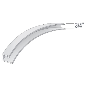 3/4 in. Flexible J Channel Royal White 12 ft. 6 in. 12/Crt