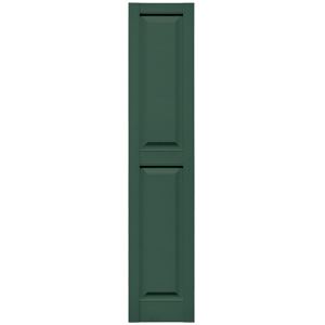 12 in. x 59 in. Raised Panel Shutter Forest Green #028