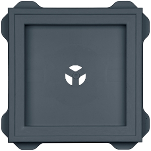 Recessed Square Mount Block Pacific Blue 127