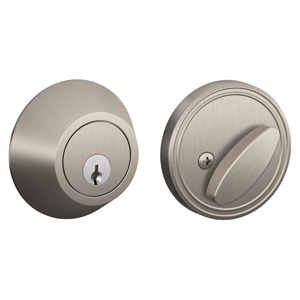 JD60V Single Cylinder Deadbolt 619 Satin Nickel