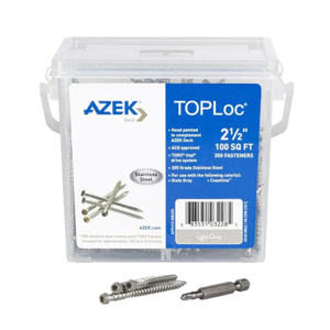 2-1/2 in. TOPLoc Stainless Steel Screws Light Gray 100 sq. ft.