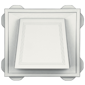 4" Hooded Vent #123 CT Colonial White