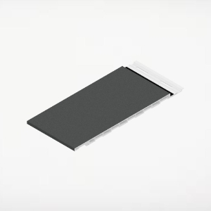 12 in. Seamless Shadowline Wall Panel 16 ft. Grey Asphalt 4/pk ChamC