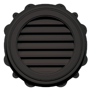 22 in. Round Louver Gable Vent #010 Musket Brown