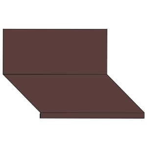 4 in. x 5 in. x 10 ft. Steel Dormer Flashing Brown 502