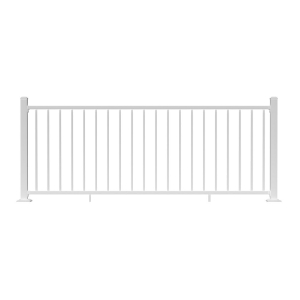 36 in x 8 ft. Level Aluminum Contemporary Rail, Textured White