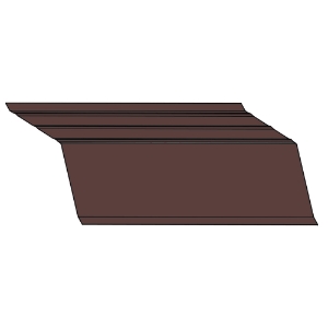 2 in. x 10 ft. Aluminum Gutter Apron Brown 502