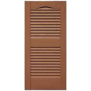 14-1/2 in. x 31 in. Open Louver Shutter Cathedral Top  Treated Cedar 471