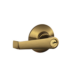 F51A Entry Elan Lever 609 Antique Brass - Box Pack