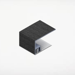 2 pc 2 in. Alum/PVC Quick Click Soffit J-Trim 12 ft. Charred Black