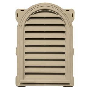 14 in. x 22 in. Round Top Louver Gable Vent #013 CT Desert Tan