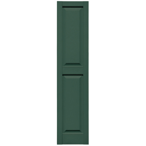 12 in. x 55 in. Raised Panel Shutter Forest Green #028