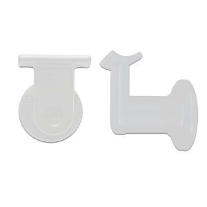 ADA Railing Aluminum Mid-Rail Bracket Kit for Wall Mount White