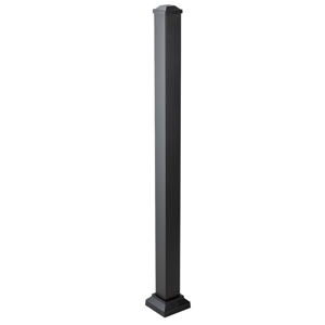 48 in. x 3 in. Impression Rail Express Post Kit Black