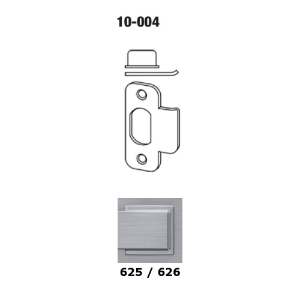 Schlage 10-004 1/4 in. Radius Corner T-Strike Plate - 625