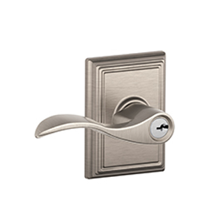 F51A Entry Accent Lever w/Addison trim 619 Satin Nickel - Box Pack