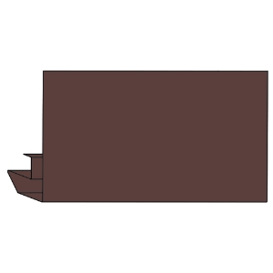10 ft. InsideOut Side Cap Brown 4/Ct