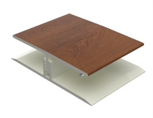 ChamClad Universal Soffit H-Trim 2-Piece 2 in. x 12 ft. PVC Cinnamon Walnut