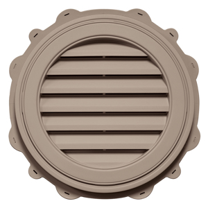 22 in. Round Louver Gable Vent #096 Heather
