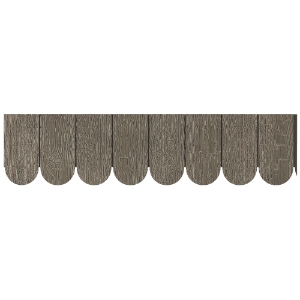 Diamond Kote® Scallop Shakes 12 in. Enhanced Rain Line Woodgrain Denali