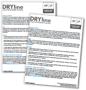 DRYline 'HP' Building Wr Tri-Fold Brochure w/Sample