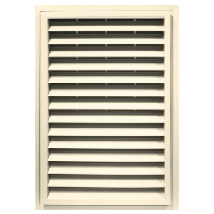 20 in. x 30 in. Rectangle Louver Gable Vent #020 CT Heritage Cream