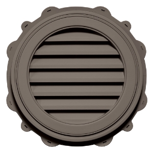 22 in. Round Louver Gable Vent #118 CT Sable Brown
